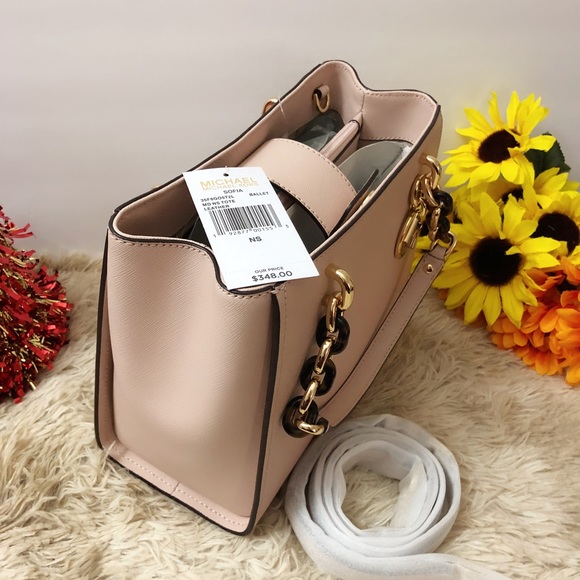 NWT Michael Kors Sofia Medium Leather Satchel - Picture 3 of 8
